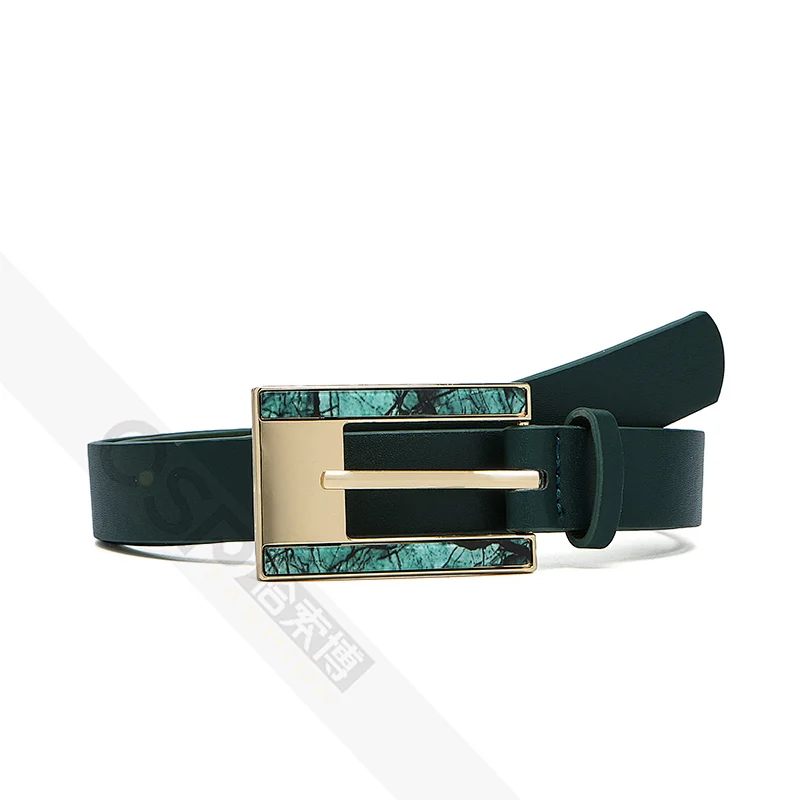 Resin buckle belt simple lady's belt for