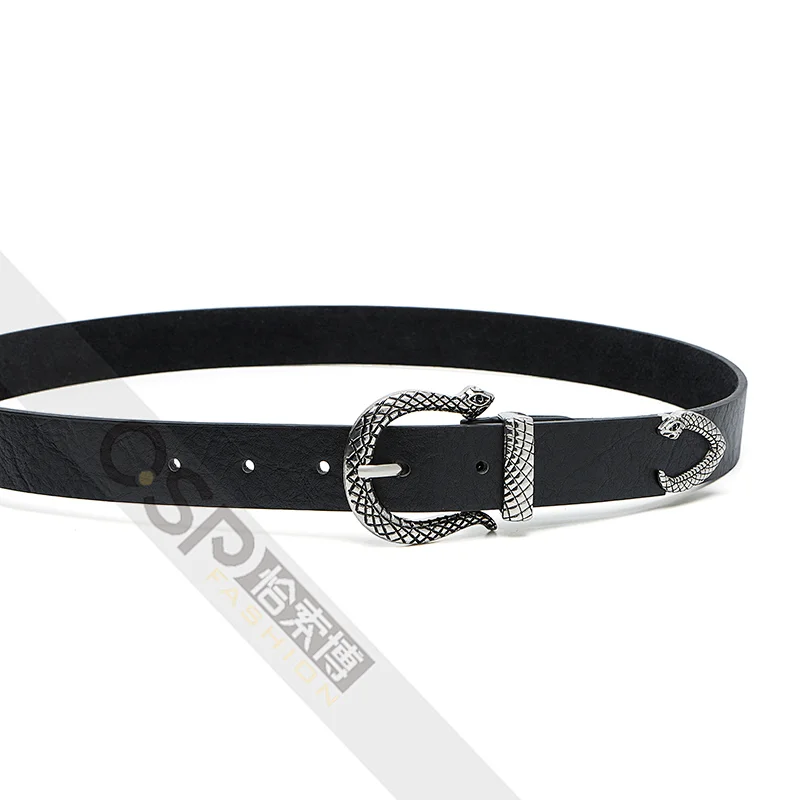 Women Vintage Snake Buckle Belt