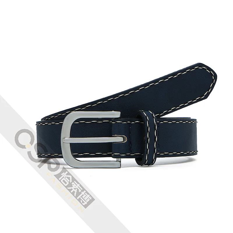 Children's belt on both sides of the stitch design belt