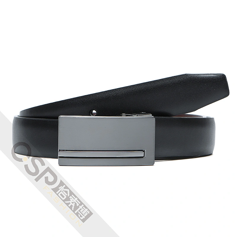 Classic man belt with reversible buckle