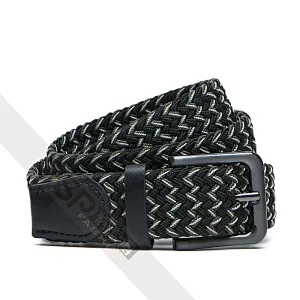 Men Cotton Elastic Two Tone Stretch Belt,Mens Belt, Elastic Belt for Men,Stretch Woven Belt