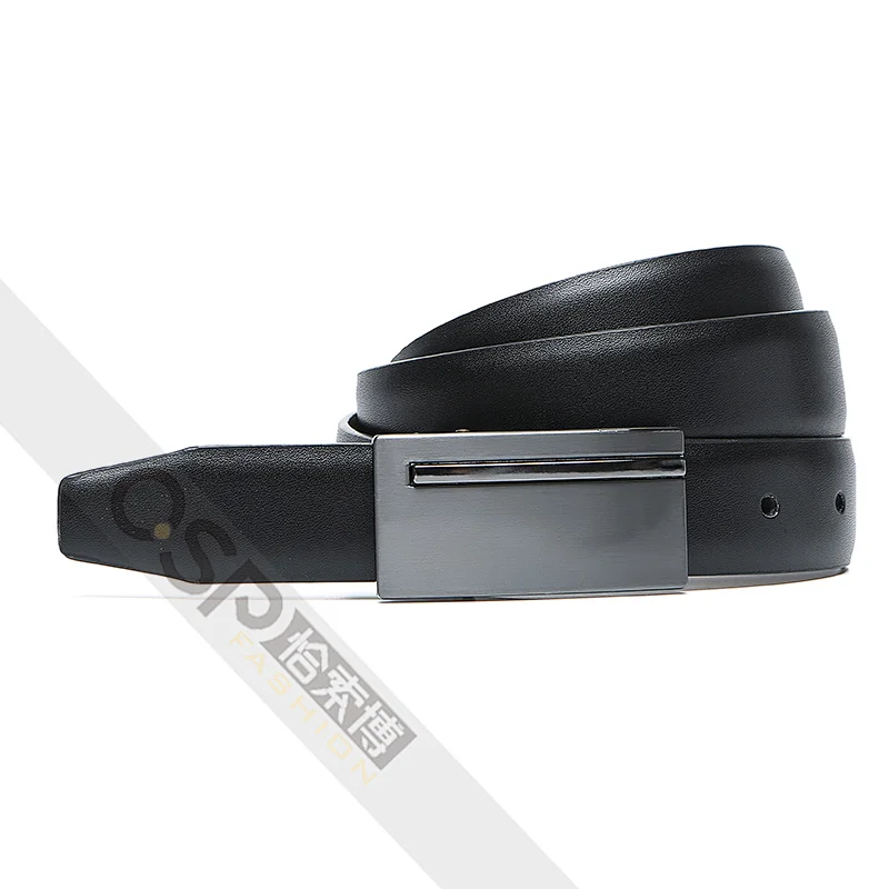 Classic man belt with reversible buckle
