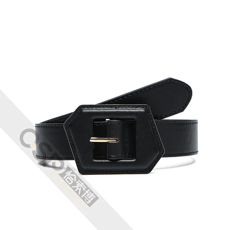 Simple Women belt with  Covered Buckle