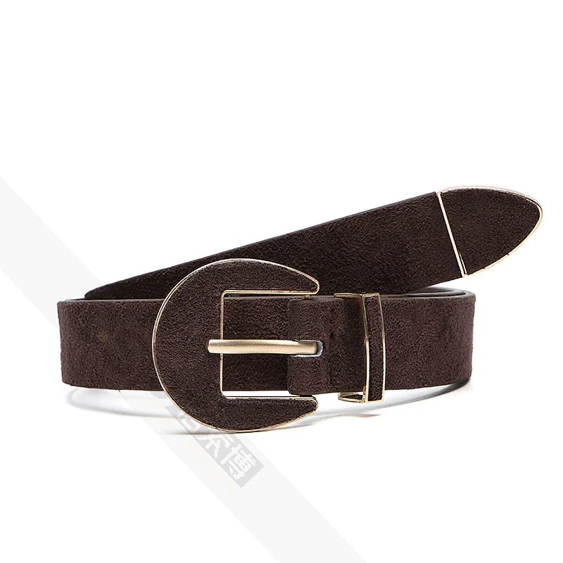 Classic Belt Simple Casual Personality Women Belt with metal  loops