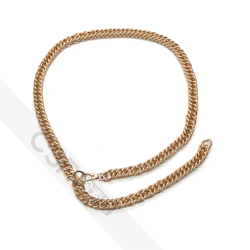 Fashion Chain Belt For Women Waist Chain Gold Shining Metal Ring Adjustable Length Dress Belt Body Chain For Party Wedding Daily
