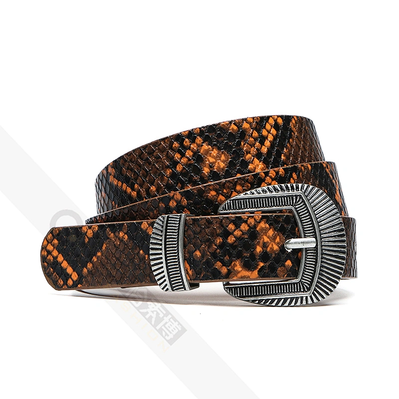 Western Belt Vintage Buckle Carved Metal Retro Cowboy Waist Band PU Leather Strap Formal Casual Fashion belt