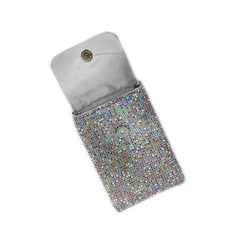Shiny Glass  Woman Crossbody Bag Eye Catching Cell Phone Bag