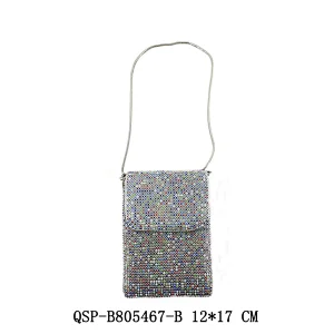 Shiny Glass  Woman Crossbody Bag Eye Catching Cell Phone Bag