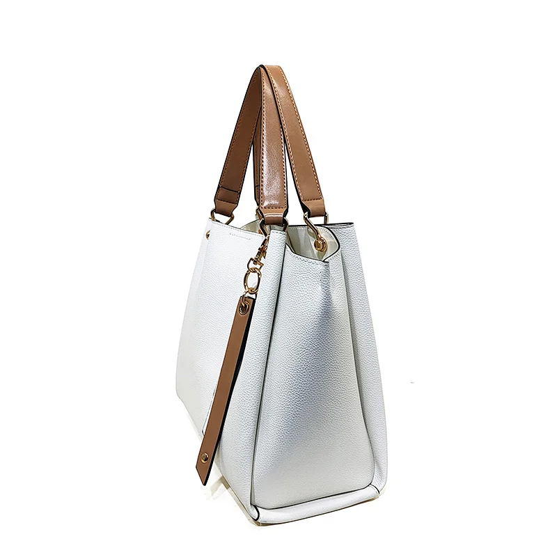 White Decorative Lichee Women Tote Bags Trendy Designer Design Multifunctional Handbags