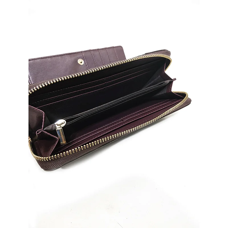 Brown Snake Crocodile Long Women Designer Purses Out Pocketes Ladies Wallets