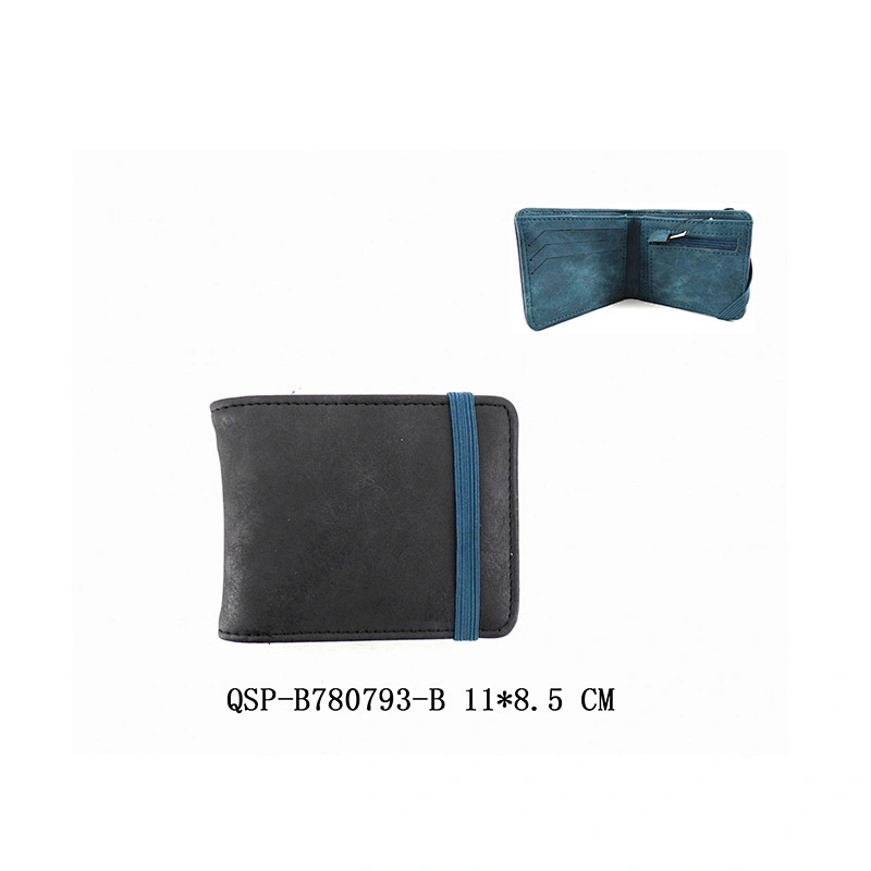 Black PU Ladies Strap Money Bag Hot Selling Elegant Women Purses Wallets