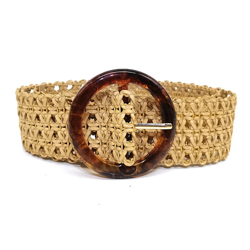 Ladies' vintage straw belt