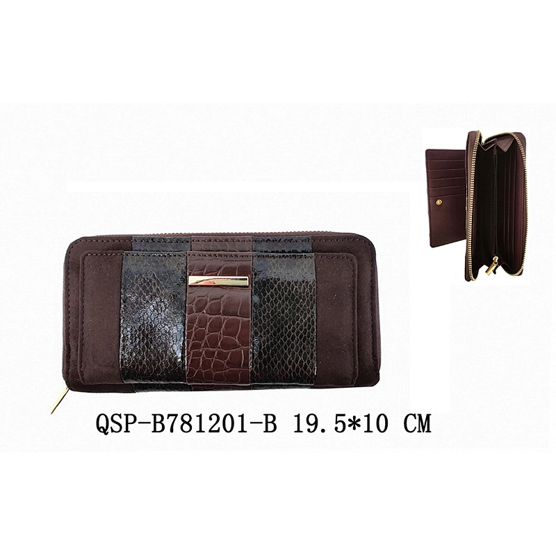 Brown Snake Crocodile Long Women Designer Purses Out Pocketes Ladies Wallets