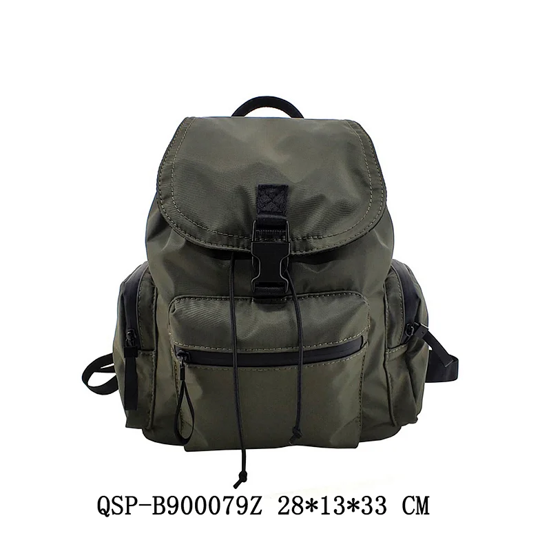 Polyester Bag for Man String Zipper Casual Weekend Travel Backpack