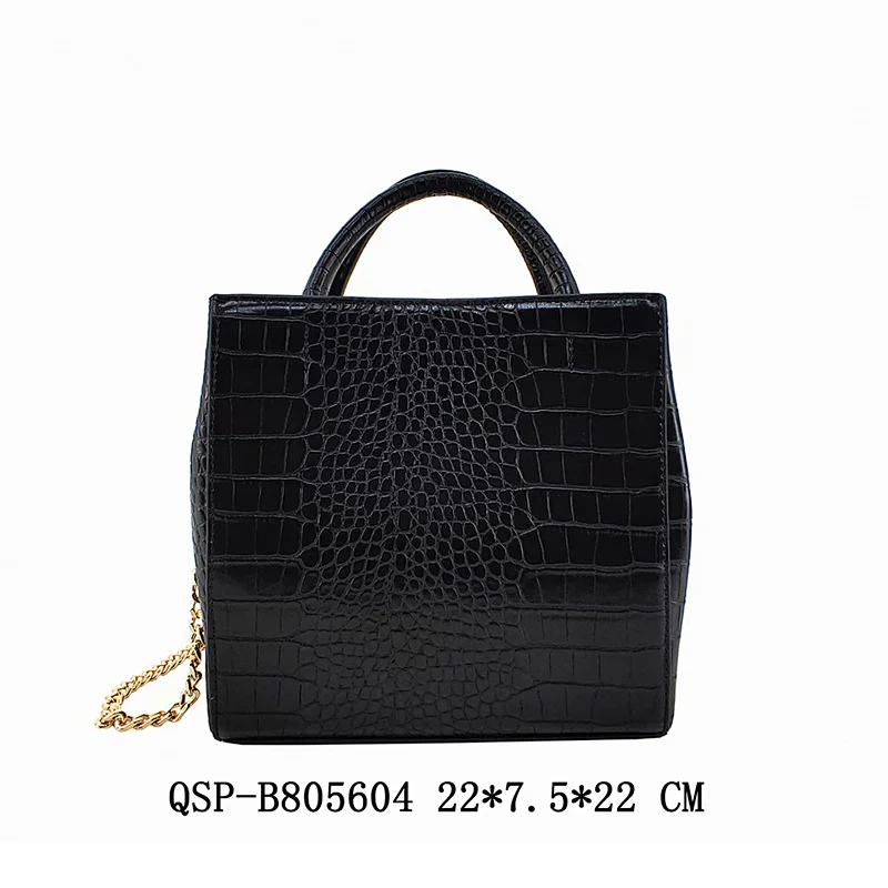 Black Crocodile High End Ladies Bag with handle for Woman Chain Crossbody Bag