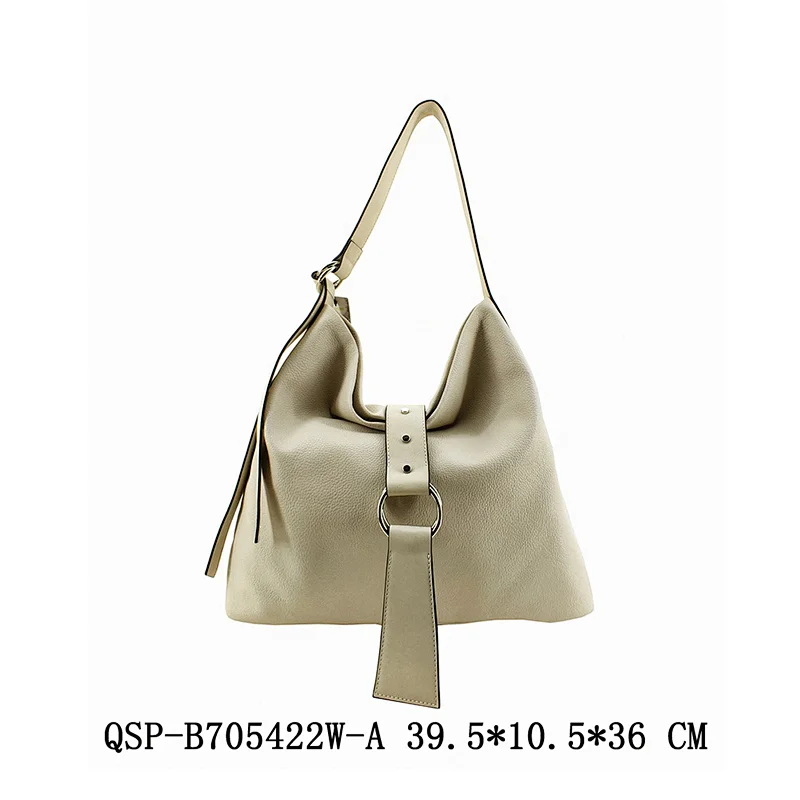 Ivory White Good Shape Ladies Hasp Handmade OEM Hobo Bag Tote Bag
