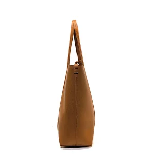 2020 Latest Fashion Tote Bag with Additional Small Bag Brown Double Side Pu Ladies Shopper Bag