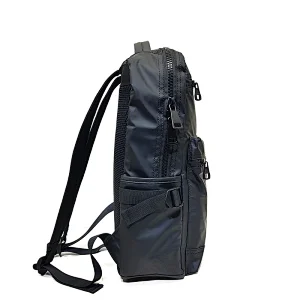 Computer Bag for man with USB Functional Black Polyester Backpack