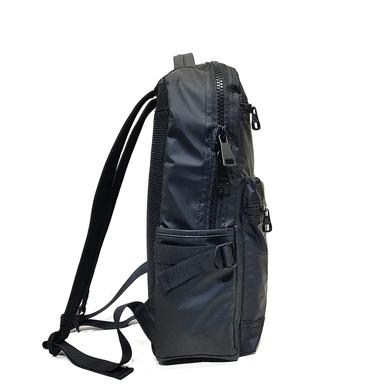 Computer Bag for man with USB Functional Black Polyester Backpack