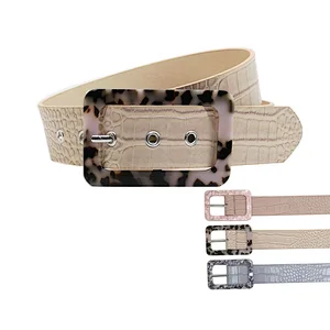 Ladies' resin buckle belt