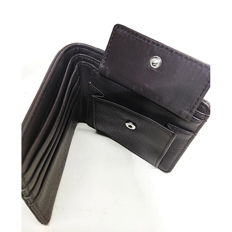 Classic Black Wallet for Man Cheap Bargain Simple Casual Purse Wallet