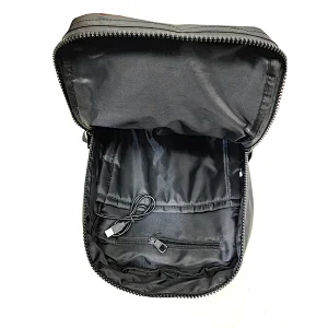 Computer Bag for man with USB Functional Black Polyester Backpack