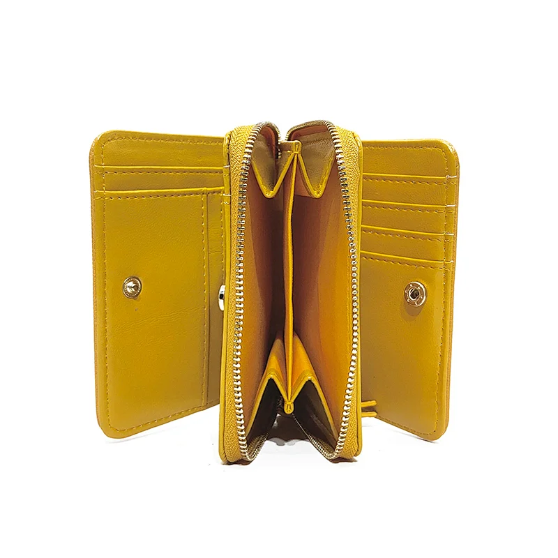 Yellow Lizard Ladies Cute Fashion Girls Zipper Women Purses Designer Wallets