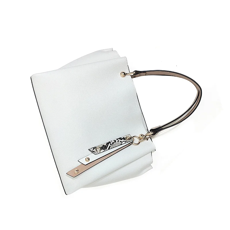 White Decorative Lichee Women Tote Bags Trendy Designer Design Multifunctional Handbags