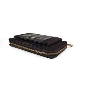 Brown Snake Crocodile Long Women Designer Purses Out Pocketes Ladies Wallets
