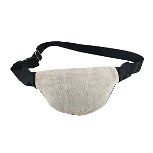 Canvas Fashion Zipper Adjustable Ladies Beige Belt Bag Waist Bag