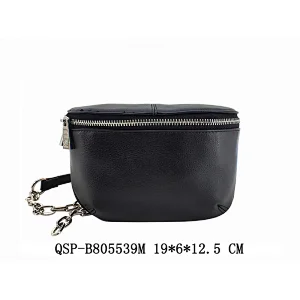 2020 Ladies Shoulder Bag Women Fashionable Black Chains PU Customized Crossbody bag