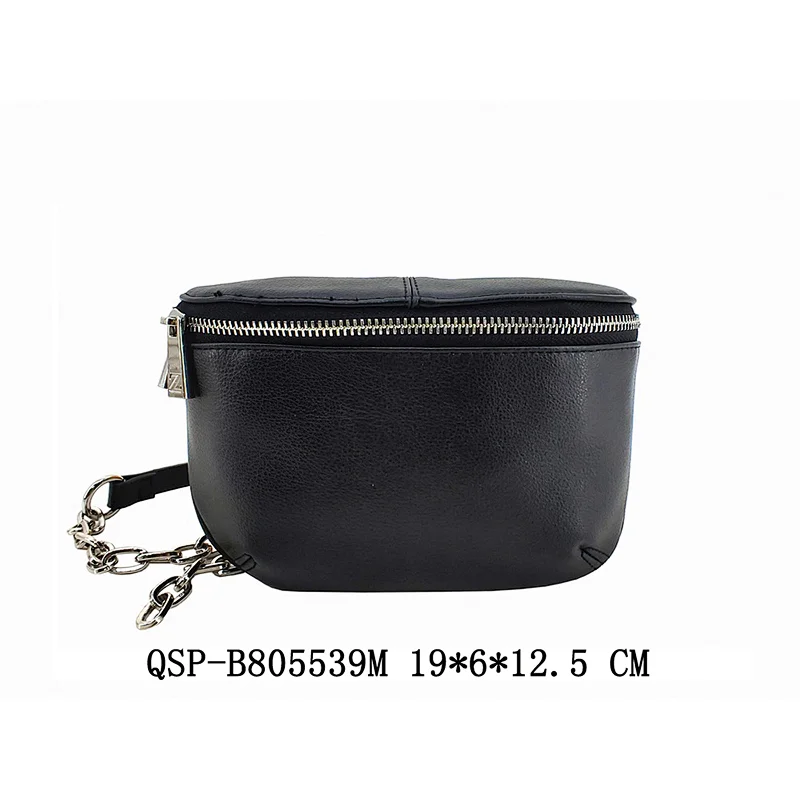 2020 Ladies Shoulder Bag Women Fashionable Black Chains PU Customized Crossbody bag