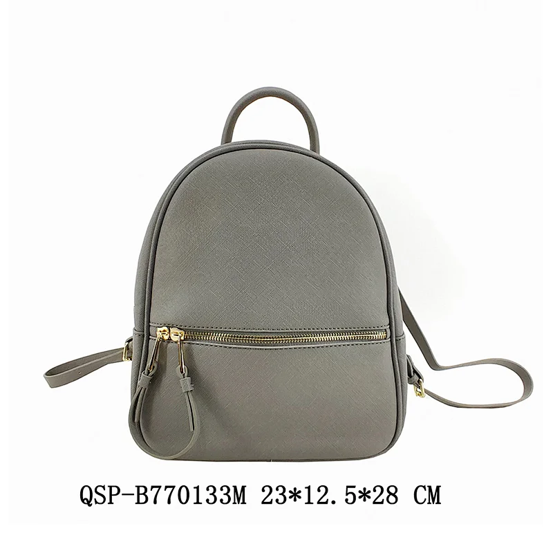 Saffiano Ladies Women Fashion PU Designer Bag Laptop Zipper Backpack