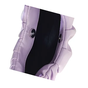 Purple Wrinkle Ruffle Good Quality Cheap Fashion Ladies handbag Women PU Design bag