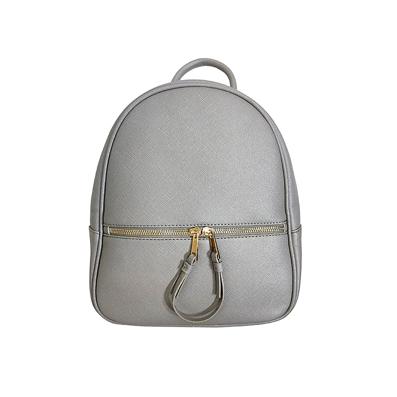 Saffiano Ladies Women Fashion PU Designer Bag Laptop Zipper Backpack
