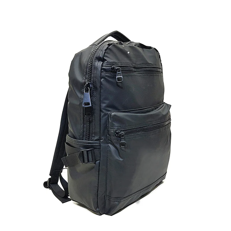Computer Bag for man with USB Functional Black Polyester Backpack