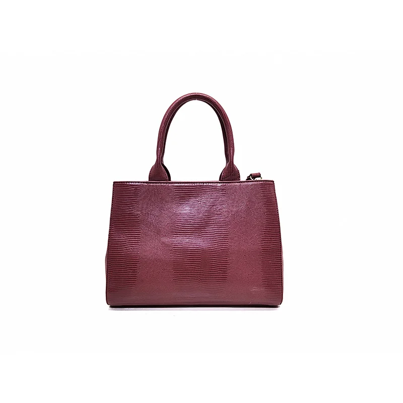 Ladies Lizard Wine PU Fashion Tote bags Women Bags Soulder Hand Bag
