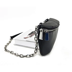 2020 Ladies Shoulder Bag Women Fashionable Black Chains PU Customized Crossbody bag