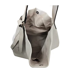 Ivory White Good Shape Ladies Hasp Handmade OEM Hobo Bag Tote Bag