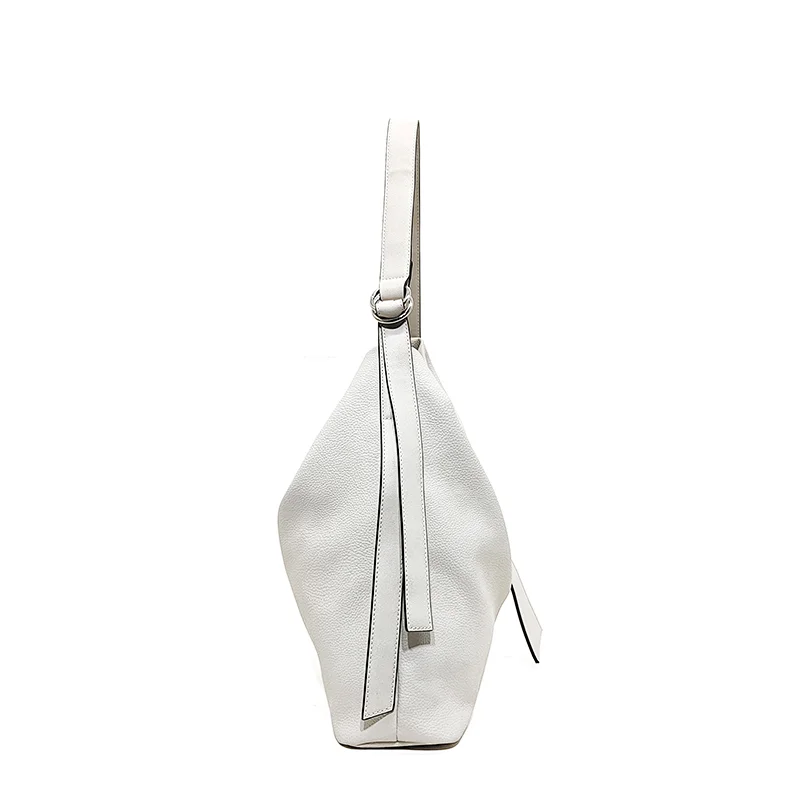 Ivory White Good Shape Ladies Hasp Handmade OEM Hobo Bag Tote Bag