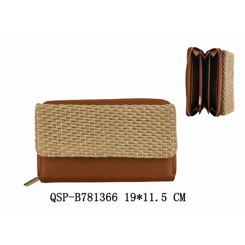 PP Straw Women Ladies Fashion Designer 2020 Purses Long Wallets