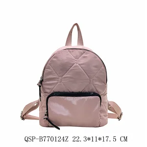 Cheap Ladies Teenage Cute Fashion Pink Zipper Quilting Laptop Bag Backpack