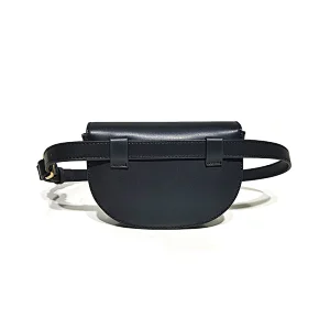 2020 New Woman Classic Saddle  Waist bag  Ladies Plain Black Belt bag