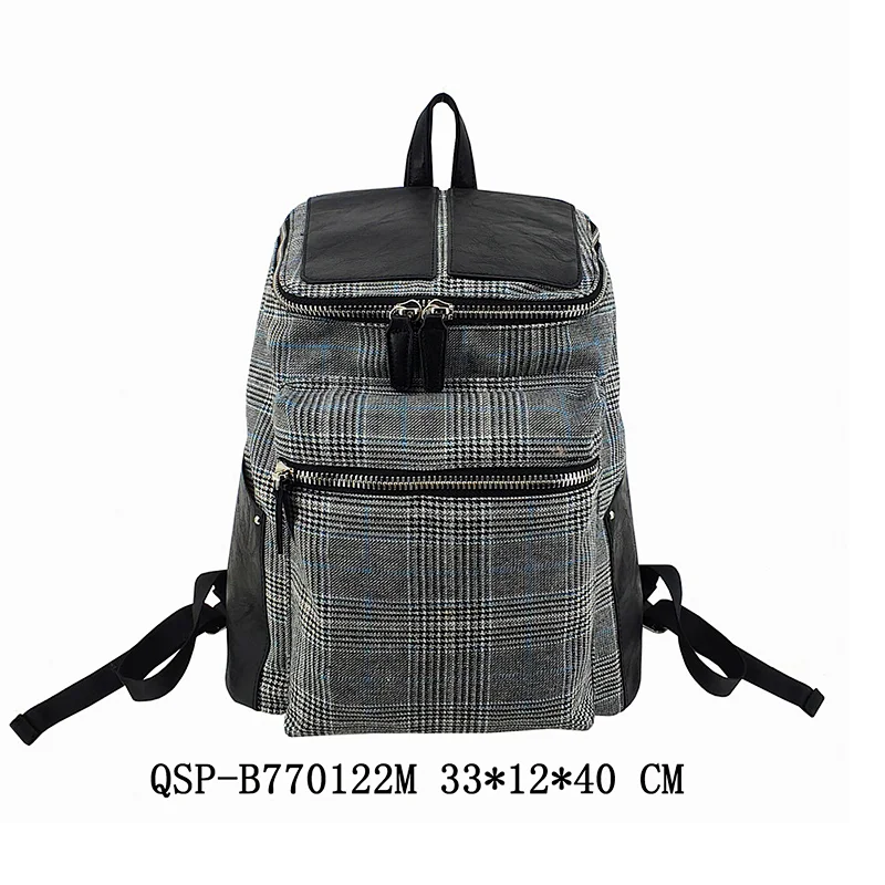 Women Ladies Laptop Bag Houndstooth Fashion Designer Trending Backpack