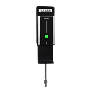 Temperature Measure Kiosk with Spray Hand Sanitizer Dispenser for Hotels and Restaurants
