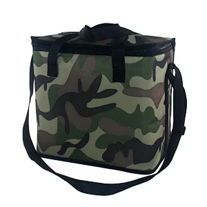 Navo 600D oxford Insulated Reusable Grocery Shopping Bags, XL, Large Picnic Cooler Bag Zipper Zippered Top, CAMO Style
