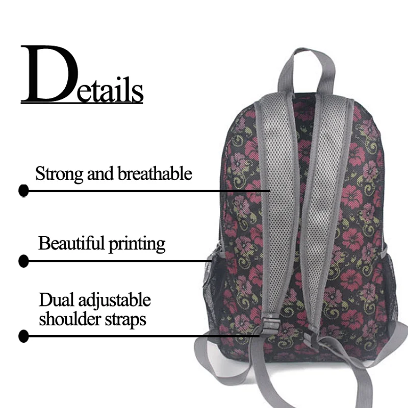 Navo Foldable Backpack , Water Resistant Rucksack, Unisex Nylon Daypack for Travel Hiking Cycling Outdoor Sport