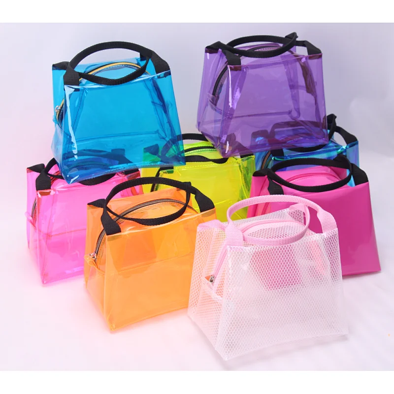 Navo PVC Transparent Candy Colored Handbag Clear Jelly Bag