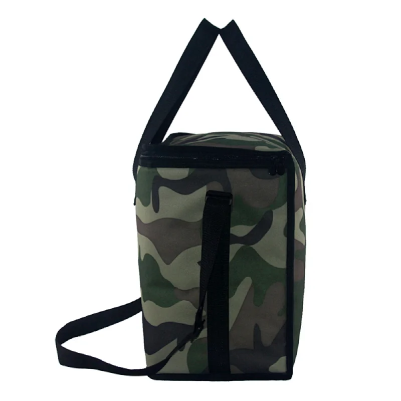 Navo 600D oxford Insulated Reusable Grocery Shopping Bags, XL, Large Picnic Cooler Bag Zipper Zippered Top, CAMO Style