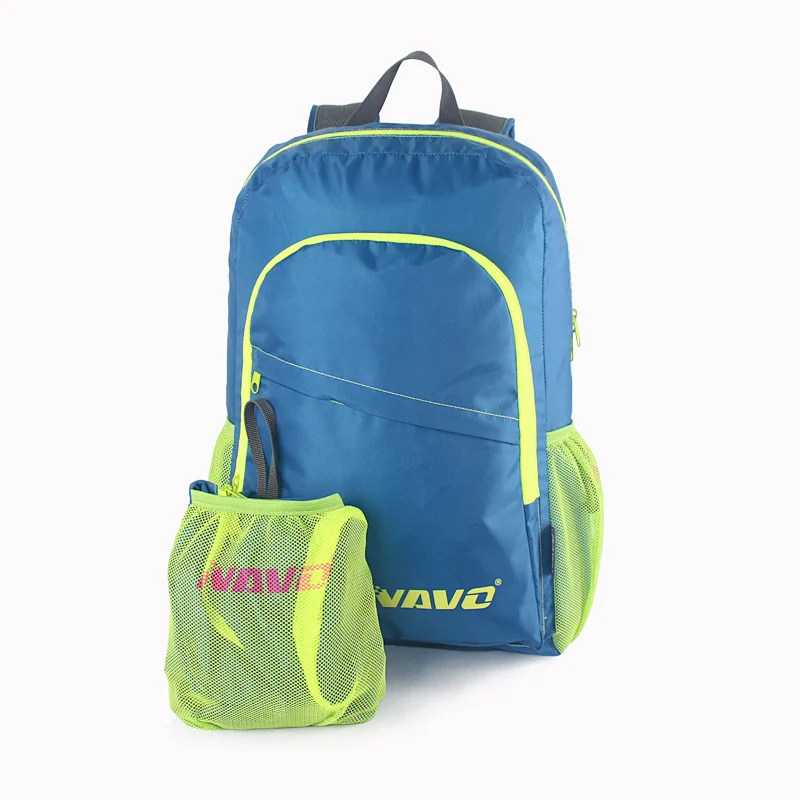 Navo Foldable Backpack , Water Resistant Rucksack, Unisex Nylon Daypack for Travel Hiking Cycling Outdoor Sport